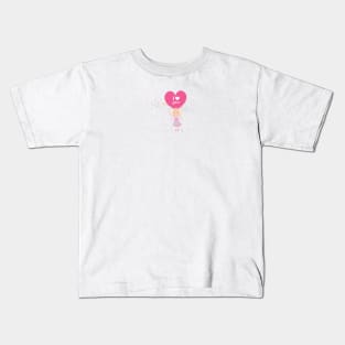 I love you text fairy holding heart Valentine's Day Kids T-Shirt